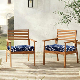 Downluxe 18.5 x 16 x 3 inch cushions fit most chairs for versatile use.