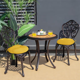 Downluxe Bistro Round Yellow Cushion easy to clean and maintain for daily use.