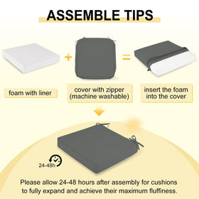 Downluxe chair cushions on a patio chair for versatile outdoor use