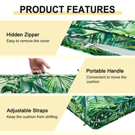 Downluxe cushions feature a sturdy handle and zip for maintenance.