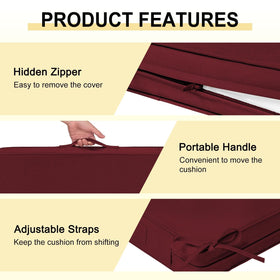 Close-up of Downluxe waterproof fabric protecting the foam