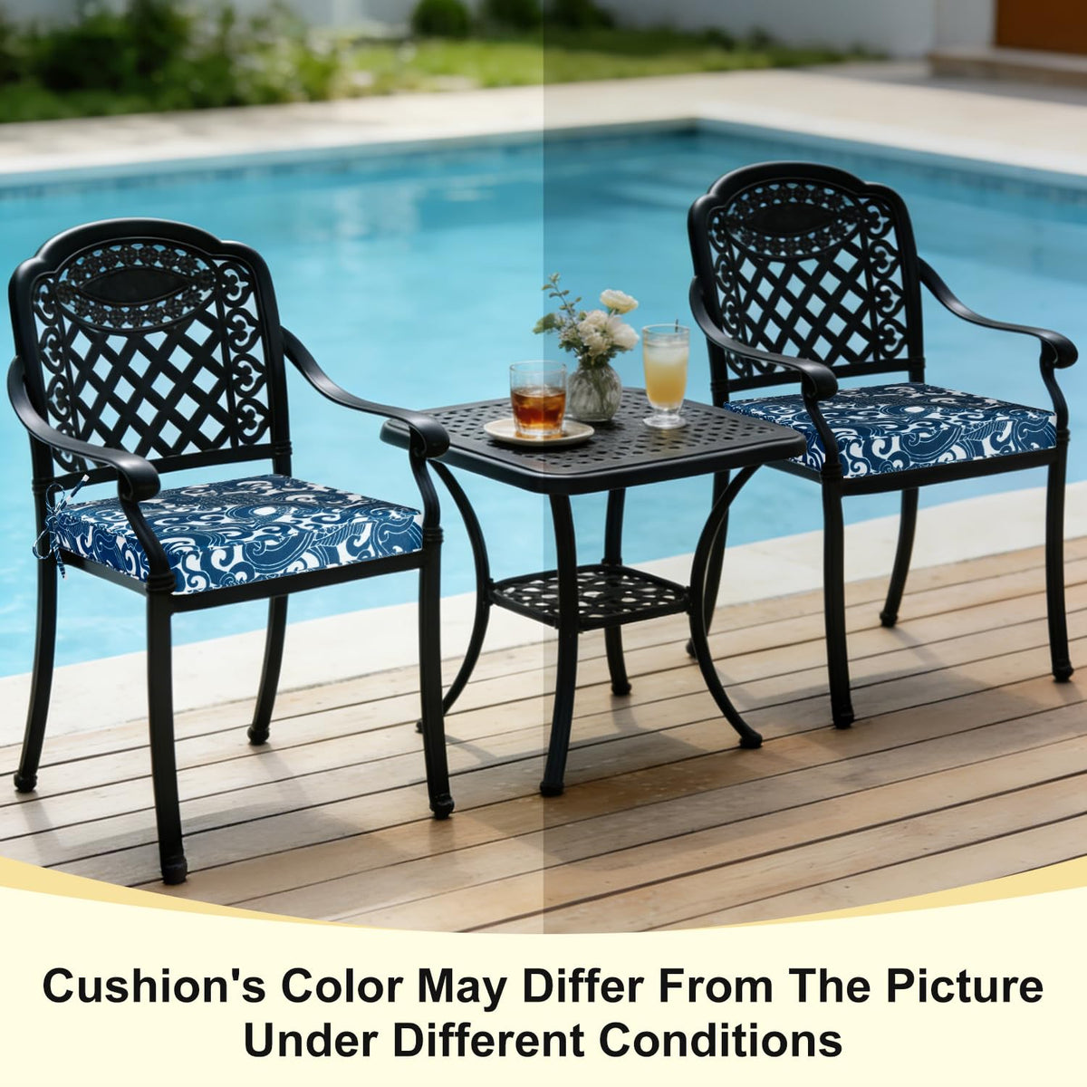 downluxe easy-clean removable cover keeps cushions fresh.