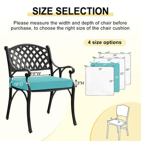 Downluxe built-in handle makes carrying cushions to the patio effortless.