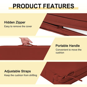 downluxe cushion with convenient handle for easy carrying
