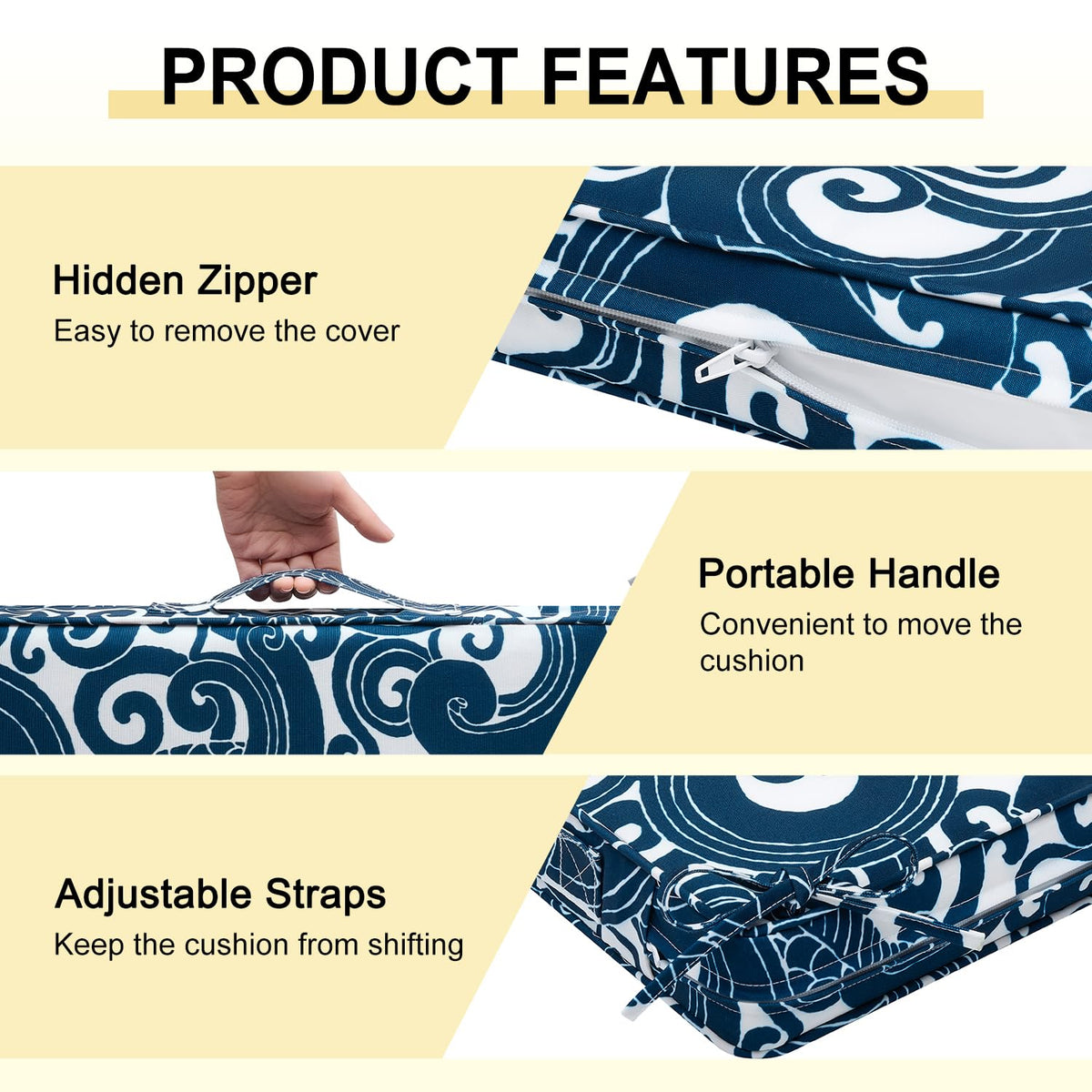 downluxe hidden zipper removable cover simplifies cleaning.