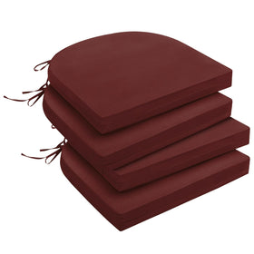 downluxe outdoor chair cushions front view in burgundy offering comfortable support for standard chairs