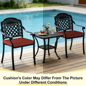 downluxe orange outdoor chair cushion texture close-up in sunlight
