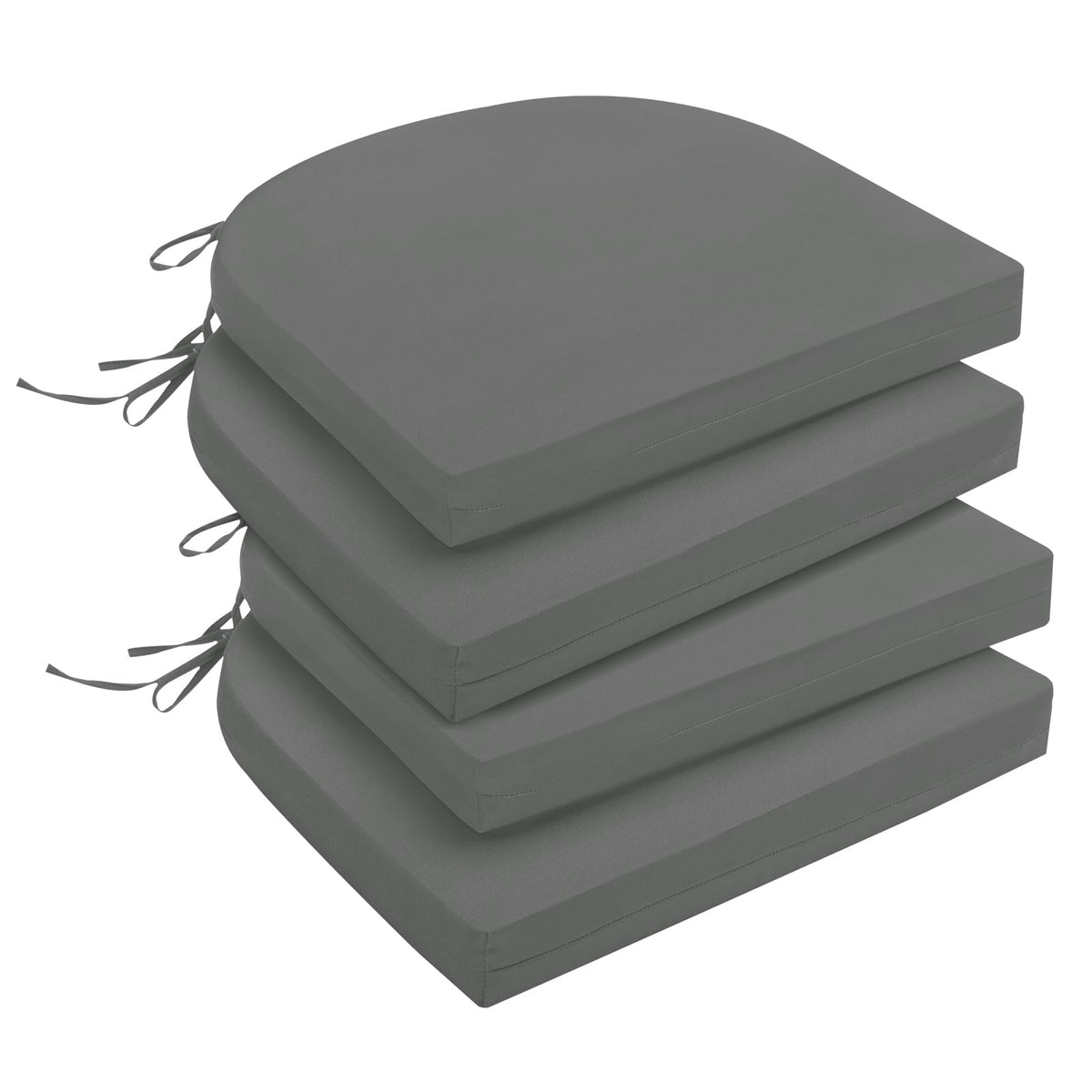 Downluxe outdoor chair cushions 4-pack front view for versatile chair fit