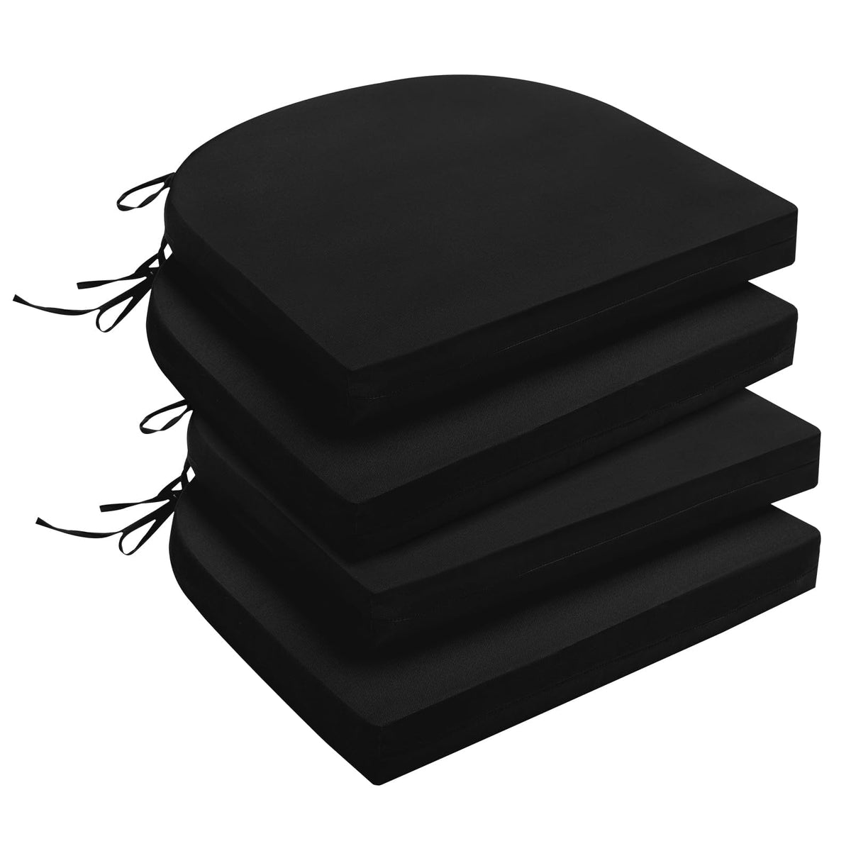 Downluxe outdoor chair cushions 4-pack on patio for comfortable all-day seating.