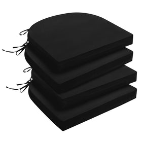 Downluxe outdoor chair cushions 4-pack on patio for comfortable all-day seating.