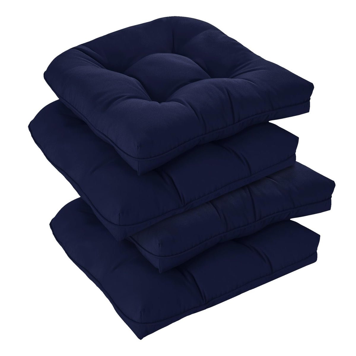 downluxe outdoor chair cushions navy front view on standard patio chairs for comfortable all-day seating