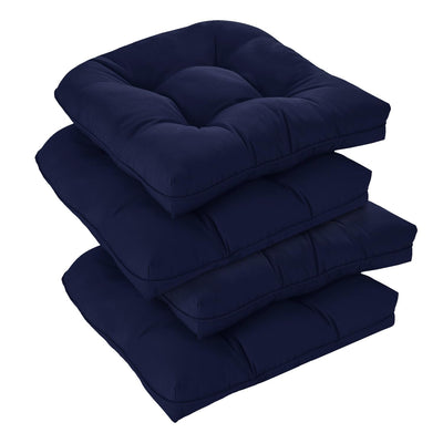downluxe outdoor chair cushions navy front view on standard patio chairs for comfortable all-day seating