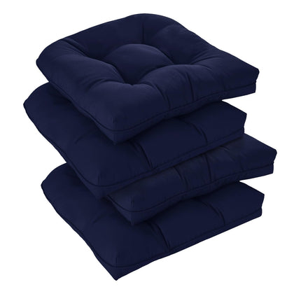 downluxe outdoor chair cushions navy front view on standard patio chairs for comfortable all-day seating