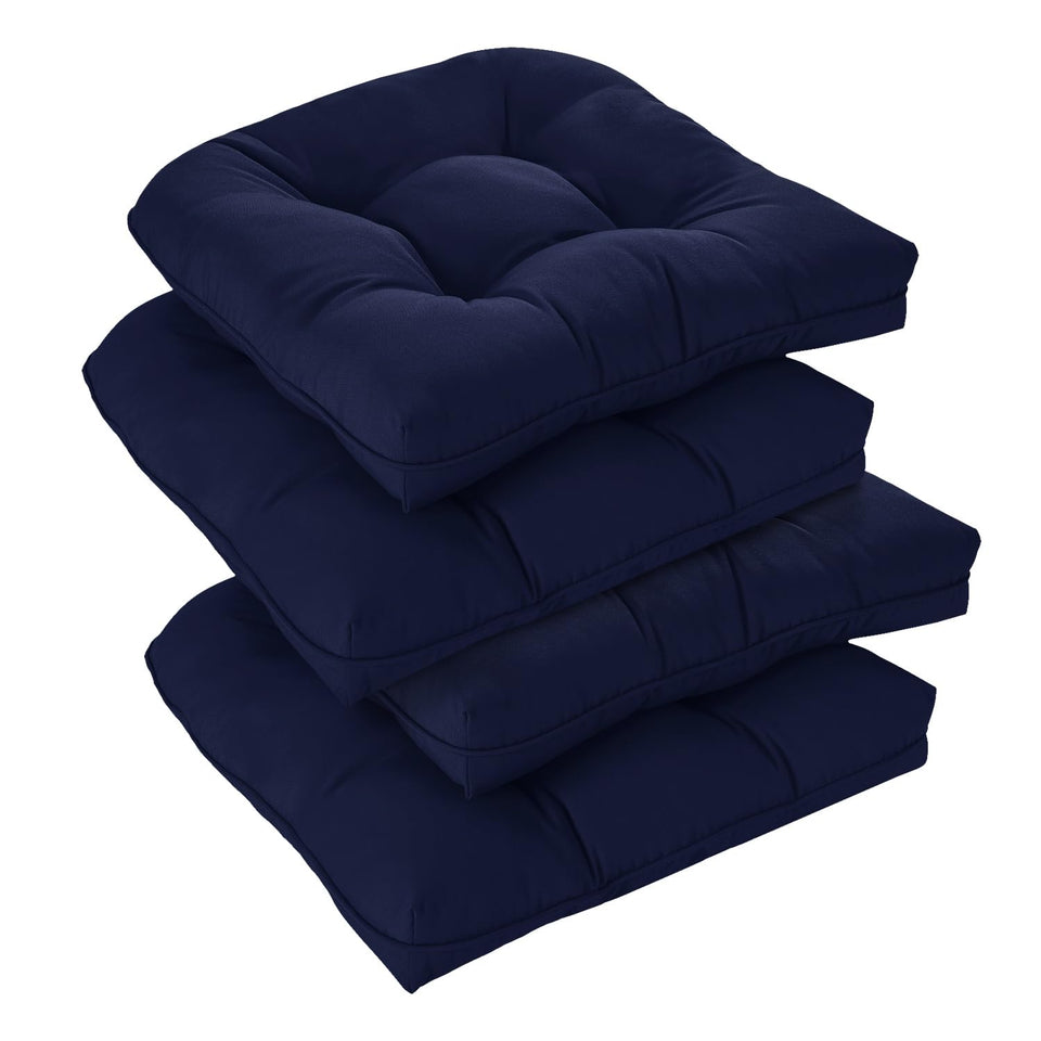 downluxe outdoor chair cushions navy front view on standard patio chairs for comfortable all-day seating
