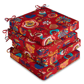 Downluxe outdoor chair cushions set of four for patio seating, enhancing comfort and style.
