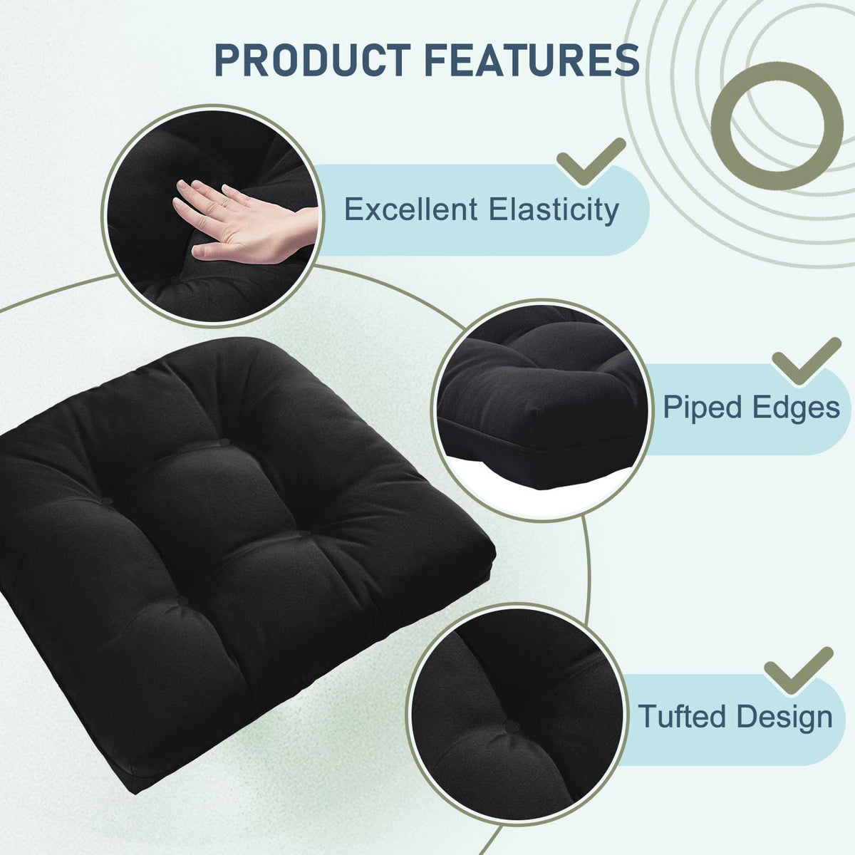 Downluxe easy-clean cushions simplify maintenance with spot cleaning.