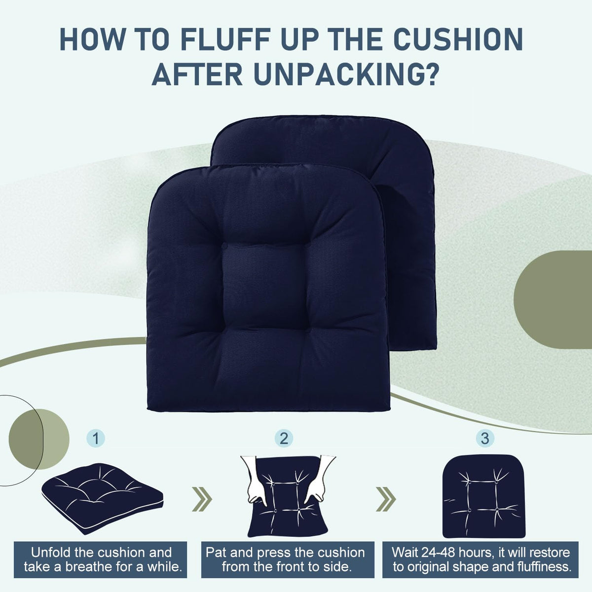 downluxe outdoor cushions navy sun-drying scene demonstrating easy maintenance