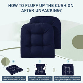 downluxe outdoor cushions navy sun-drying scene demonstrating easy maintenance