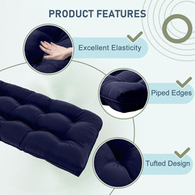 Downluxe tack-and-tuft design keeps cushions in place while complementing any decor.