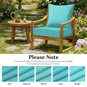 downluxe teal cushions brighten patios for comfortable lounging