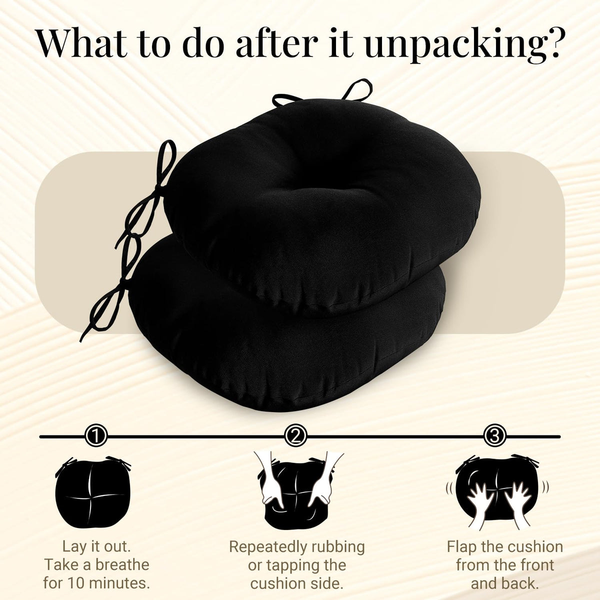 vacuum-packed cushion packaging from downluxe with fluff time