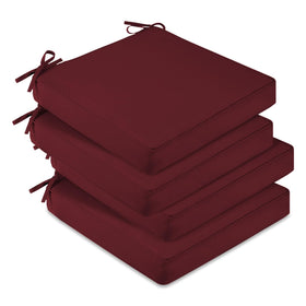 Downluxe square outdoor cushion burgundy 19x19x3 for all-weather comfort.