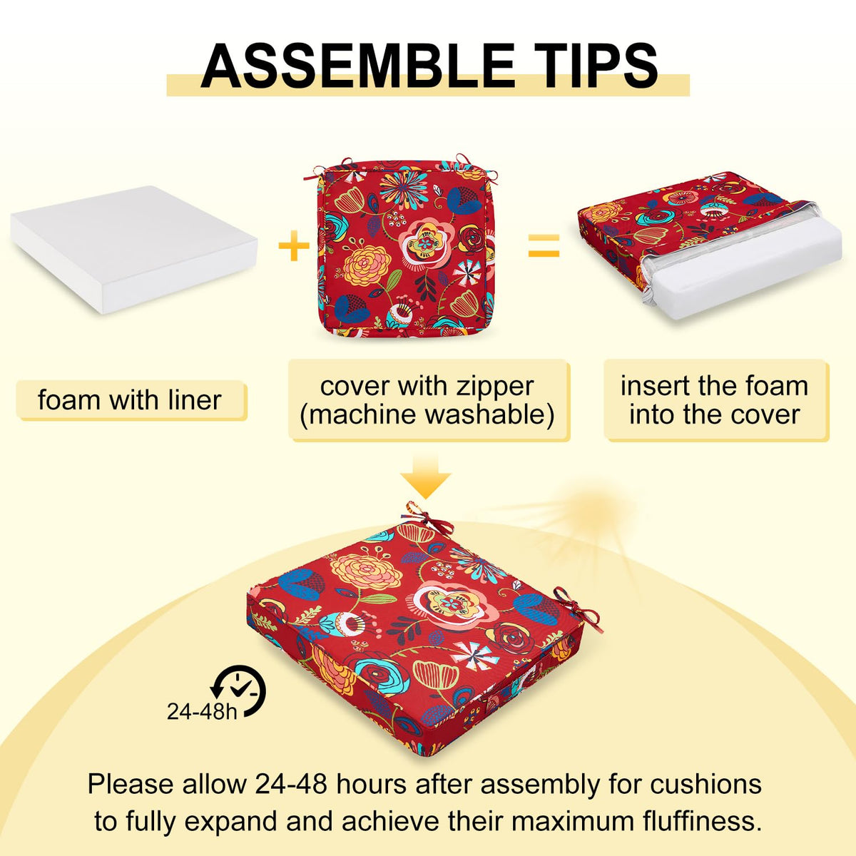 Three-layer waterproof design protects foam from moisture during rain.
