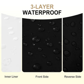 Downluxe waterproof outdoor chair cushion 18x18x2in black with removable cover for easy cleaning