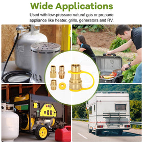 Dozont four adapters provide versatile connections for grills, heaters, and generators
