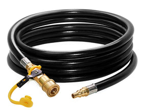 DOZYANT 12ft propane hose with brass fittings for safe RV hookups.