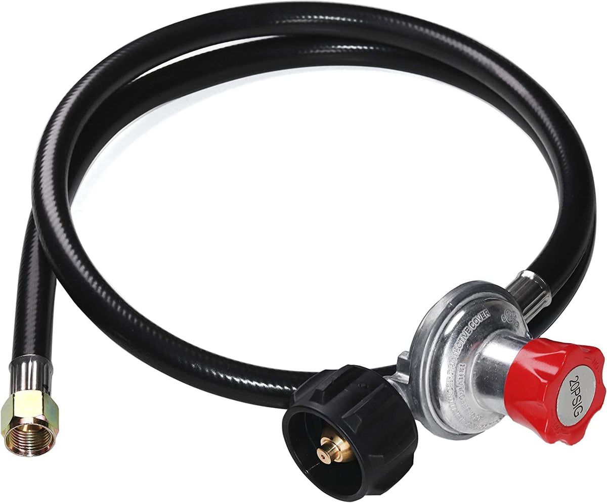 DOZYANT 5ft propane regulator hose with adjustable knob for precise flame control outdoors