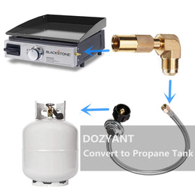 Dozyant brass construction delivers durable, leak-safe grill connections.