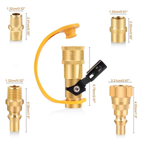 DOZYANT brass quarter inch NPT hex nipple coupling to extend pipes