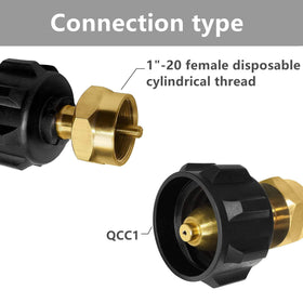 DOZYANT propane refill adapter cap seal—reliable compatibility with QCC1/Type1 tanks.