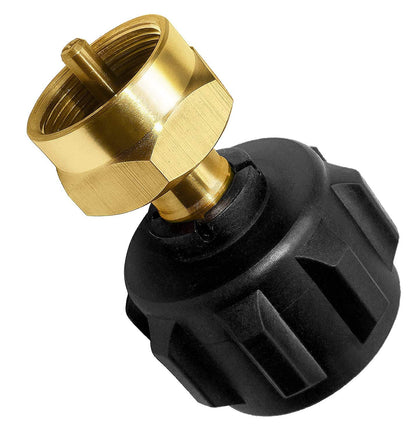 DOZYANT propane refill adapter secure connection for quick, safe 1 lb bottle refills.