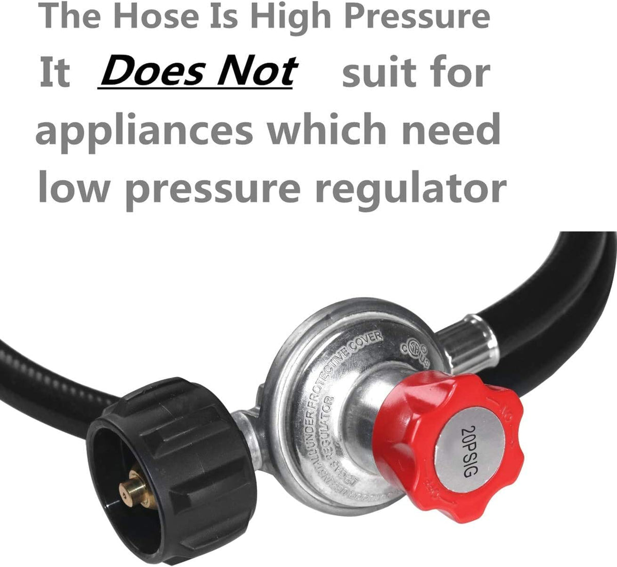 DOZYANT regulator with 3/8-flare swivel nut ensures secure tank to appliance fit