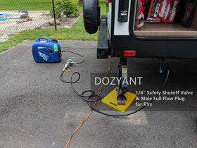 DOZYANT RV grill compatibility with low-pressure propane setup