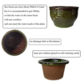 Dphagesy 6-inch round pot design close-up showing pot-in-pot system.