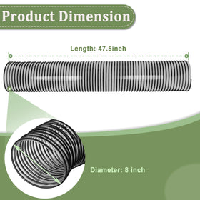 Dpwrrot Bagger Flex Hose extended to 47.5 inches for flexible installation.