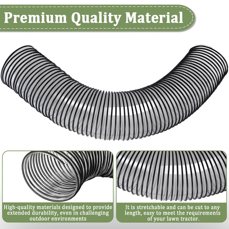 Dpwrrot Bagger Flex Hose fitment for MTD Cub Cadet RZT twin baggers.