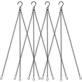 Dpyrrhic 18inch hanging chain with hooks supports plant baskets securely.