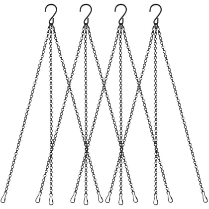 Dpyrrhic 18inch hanging chain with hooks supports plant baskets securely.