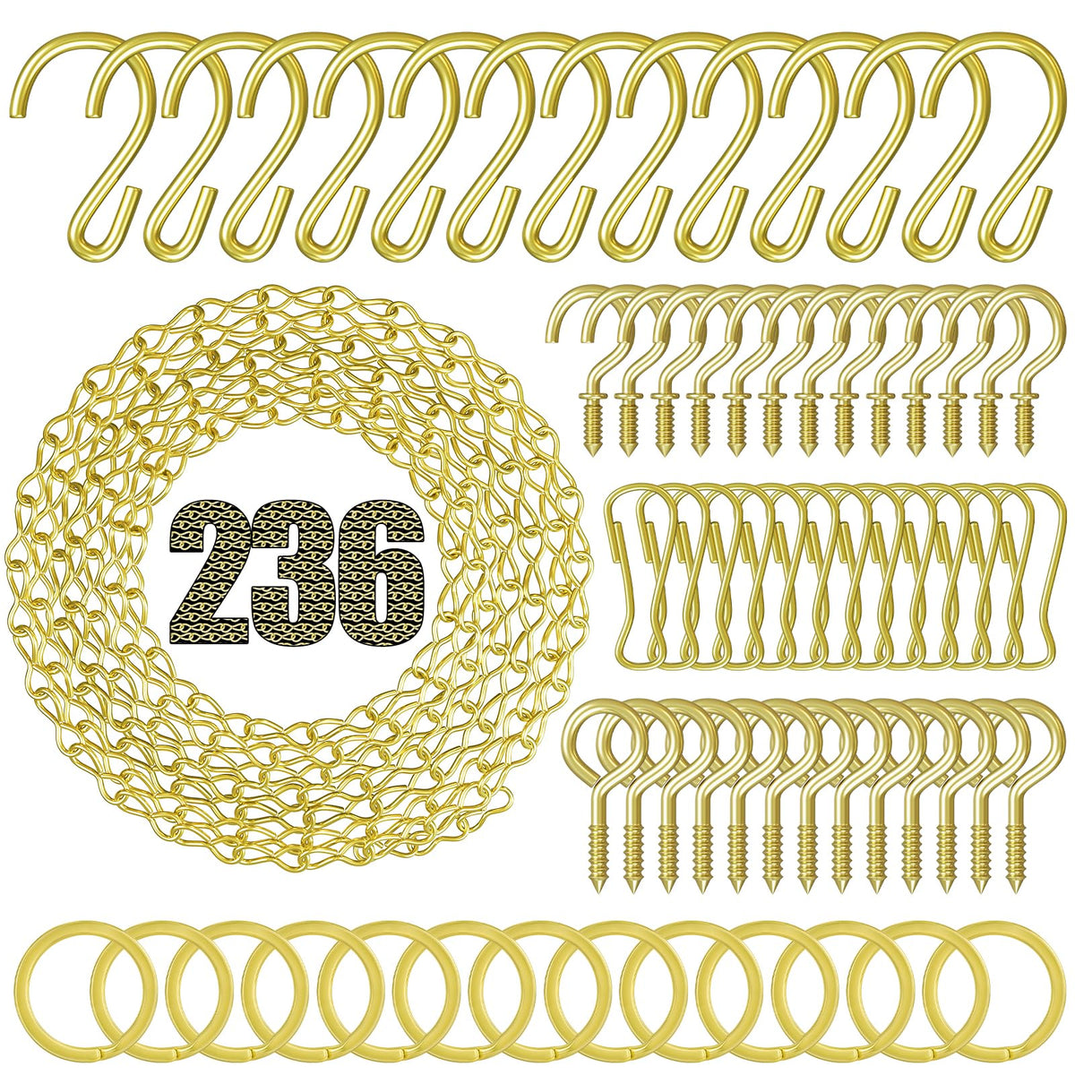 Dpyrrhic 236 inch gold hanging chain ready for plant displays and decorative use.