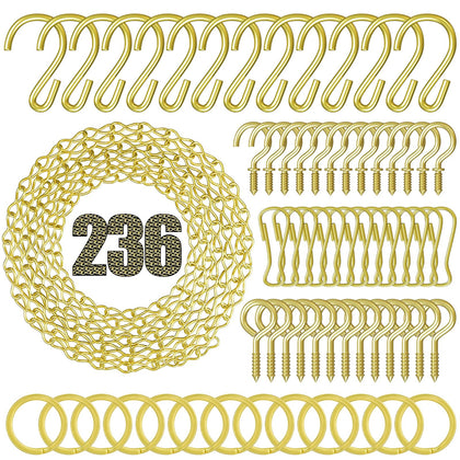 Dpyrrhic 236 inch gold hanging chain ready for plant displays and decorative use.