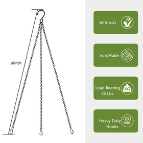 Dpyrrhic adjustable-length chain lets you set the perfect height.