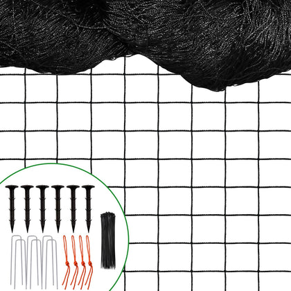DQS heavy duty nylon garden netting around fruit trees protects from birds.