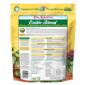 DR EARTH Exotic Blend for tropical plants provides steady feeding for hibiscus and bougainvillea