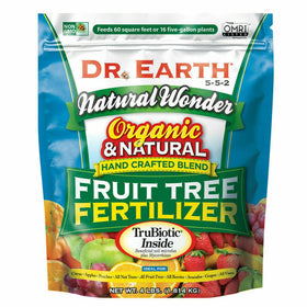 Dr. Earth natural wonder granules close-up for apples, citrus and peaches.