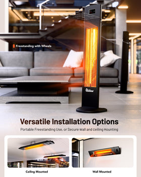 DR. INFRARED HEATER DR-298 3-way mounting supports flexible heat delivery