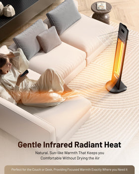 DR. INFRARED HEATER DR-298 carbon infrared element heats people directly